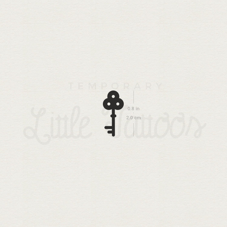 Vintage Key Temporary Tattoo - Set of 3