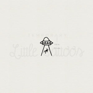 Small Alien Abduction Temporary Tattoo - Set of 3