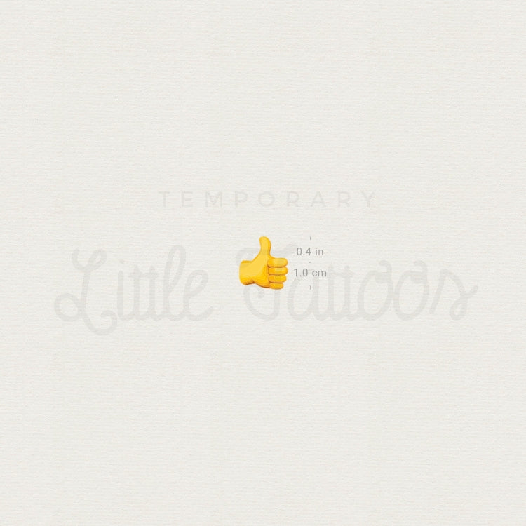 Thumb Up Emoji Temporary Tattoo - Set of 3