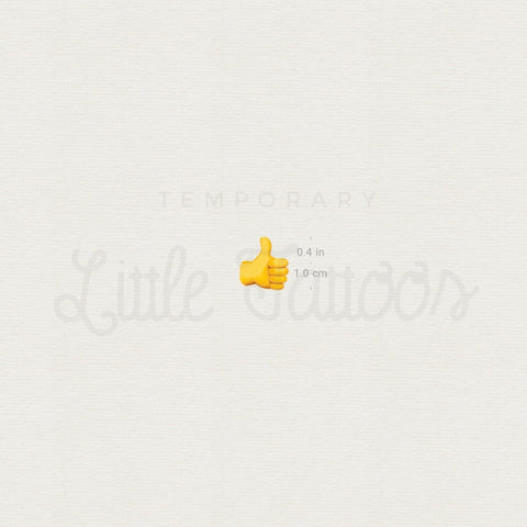 Thumb Up Emoji Temporary Tattoo - Set of 3