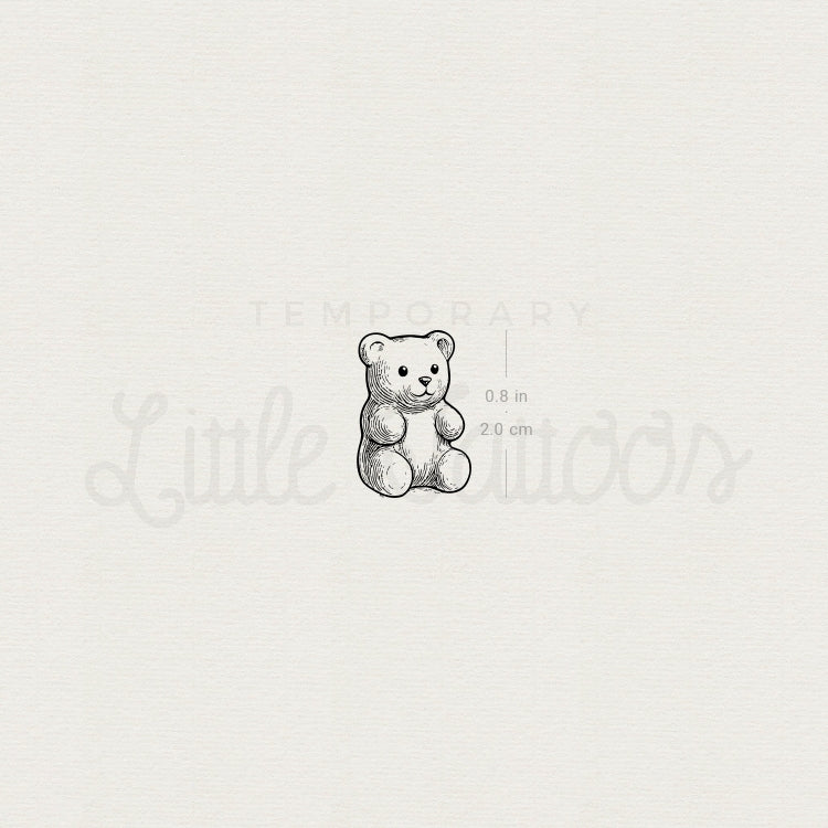 Gummy Bear Temporary Tattoo - Set of 3