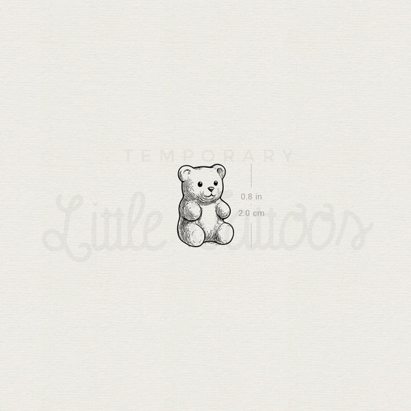 Gummy Bear Temporary Tattoo - Set of 3