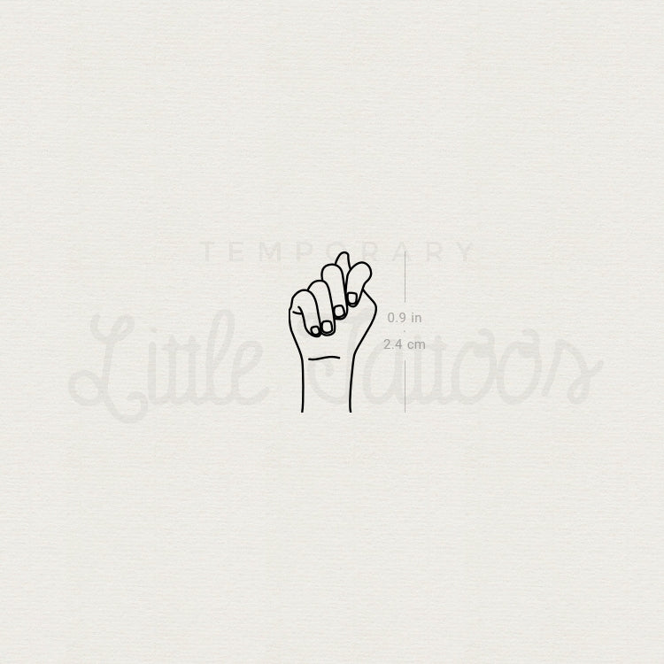 Sign Language T Temporary Tattoo - Set of 3