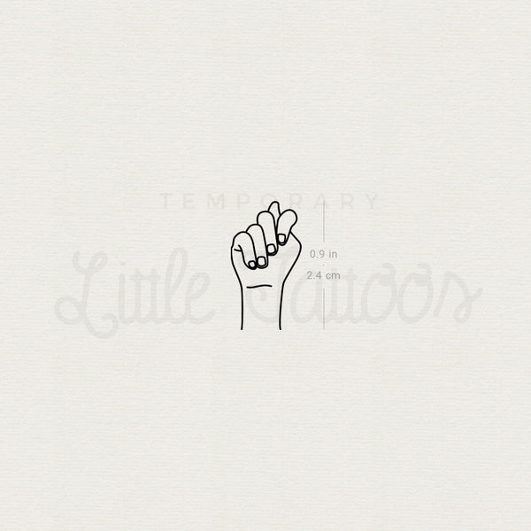 Sign Language T Temporary Tattoo - Set of 3