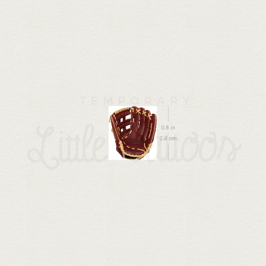 Baseball Glove Temporary Tattoo - Set of 3