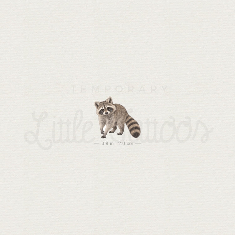 Raccoon Temporary Tattoo - Set of 3