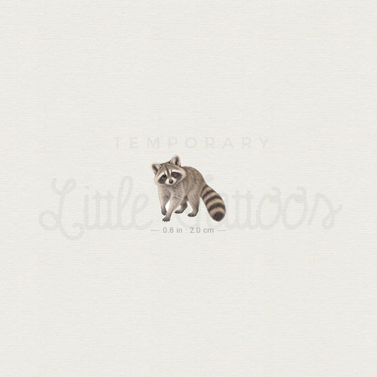 Raccoon Temporary Tattoo - Set of 3