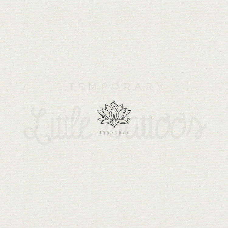 Little Sacred Lotus Temporary Tattoo - Set of 3