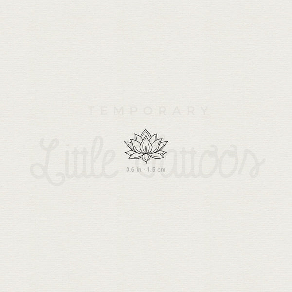 Little Sacred Lotus Temporary Tattoo - Set of 3