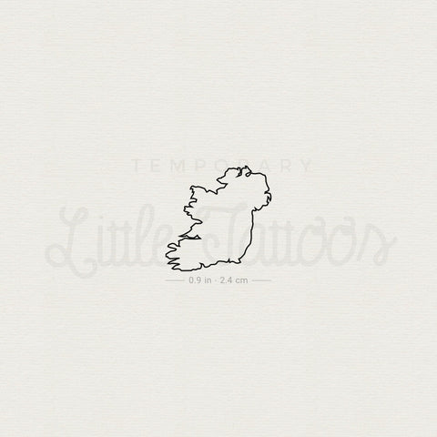 Map Of Ireland Temporary Tattoo - Set of 3