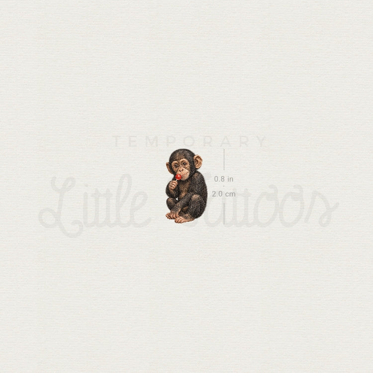 Baby Monkey Temporary Tattoo - Set of 3