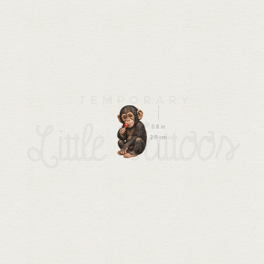 Baby Monkey Temporary Tattoo - Set of 3