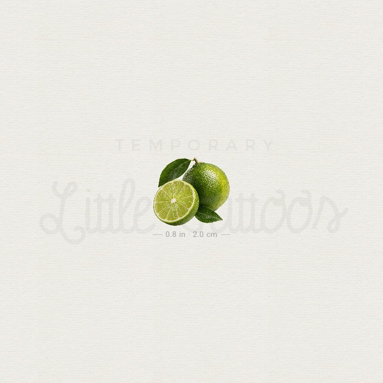 Lime Temporary Tattoo - Set of 3