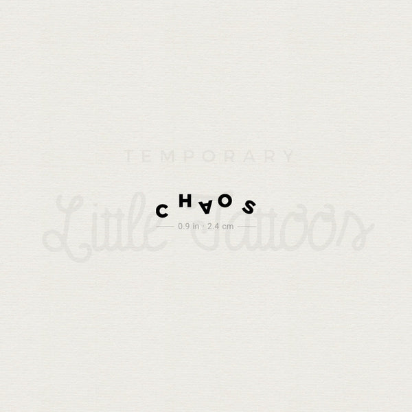 Chaotic CHAOS Temporary Tattoo - Set of 3