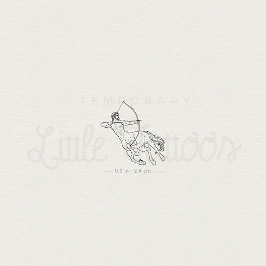 Fine Line Centaur Temporary Tattoo - Set of 3