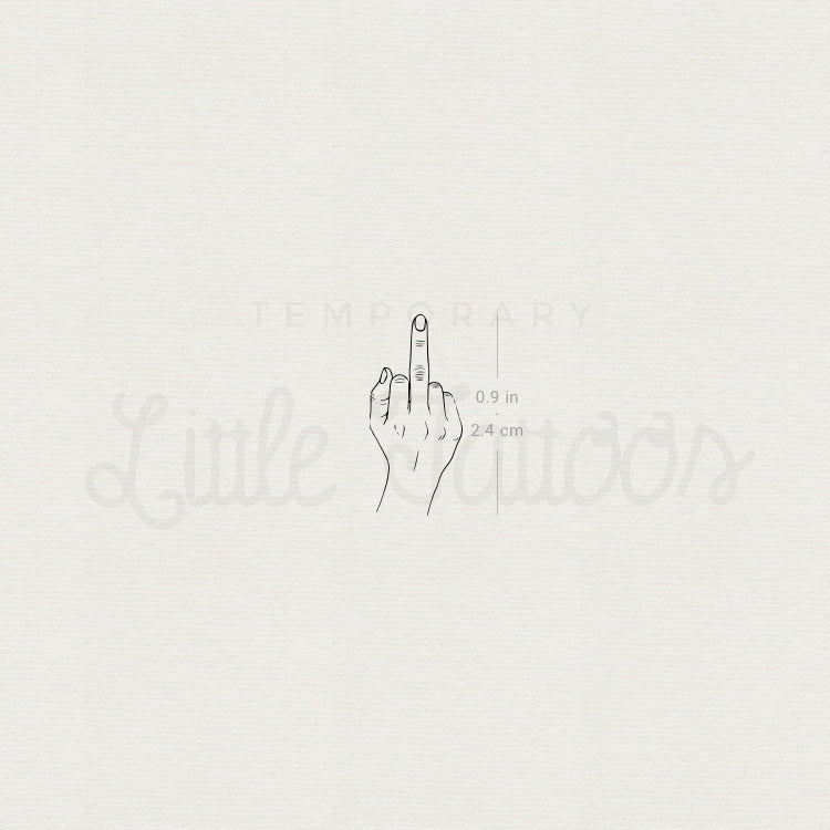 The Finger Temporary Tattoo - Set of 3