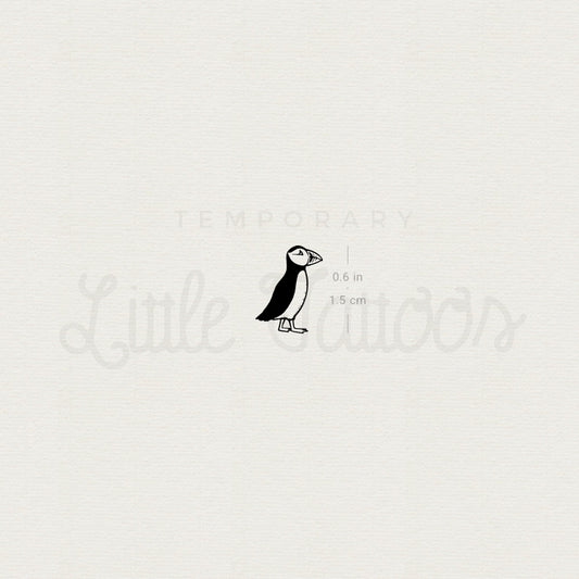 Tiny Puffin Temporary Tattoo - Set of 3