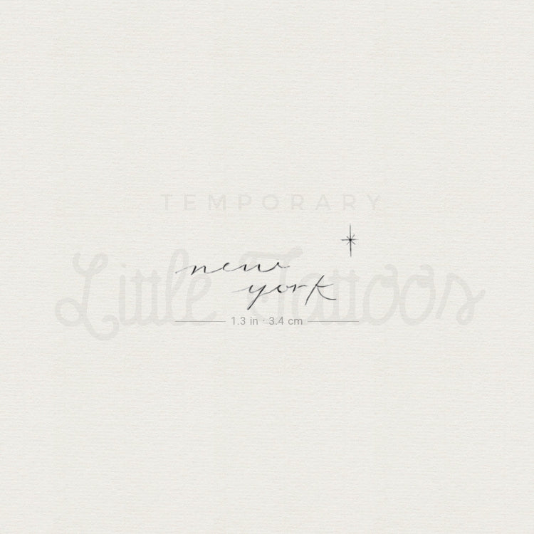 New York By Stefano Mazza Temporary Tattoo - Set of 3