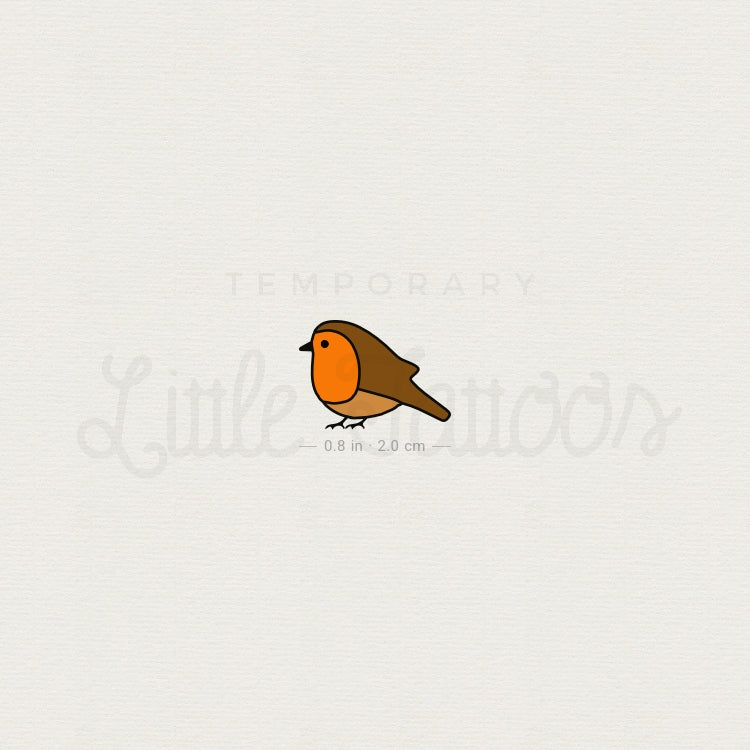 Robin Bird Temporary Tattoo - Set of 3
