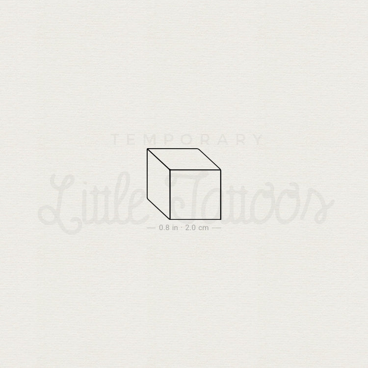 Tatuaje temporal de cubo pequeño - Juego de 3