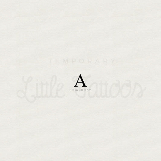Uppercase Alpha Temporary Tattoo - Set of 3