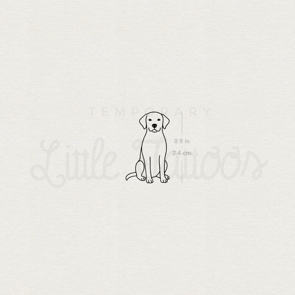 Golden Retriever Temporary Tattoo - Set of 3