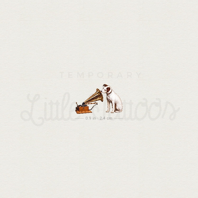 His Master's Voice Temporary Tattoo - Set of 3