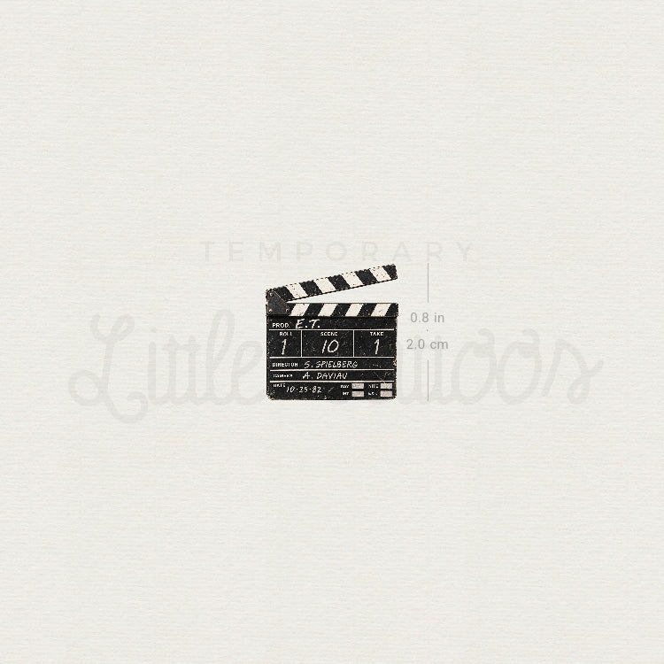 Clapperboard Temporary Tattoo - Set of 3