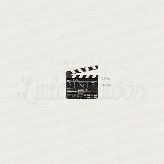 Clapperboard Temporary Tattoo - Set of 3