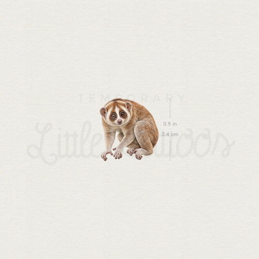 Slow Loris Temporary Tattoo - Set of 3