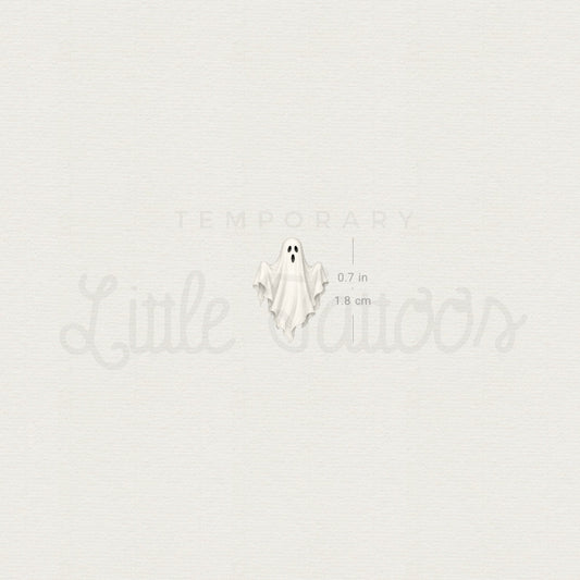 Small Realistic Ghost Temporary Tattoo - Set of 3