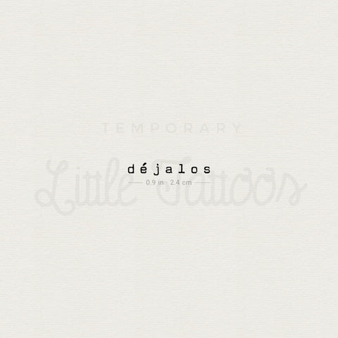 Typewriter Déjalos Temporary Tattoo - Set of 3