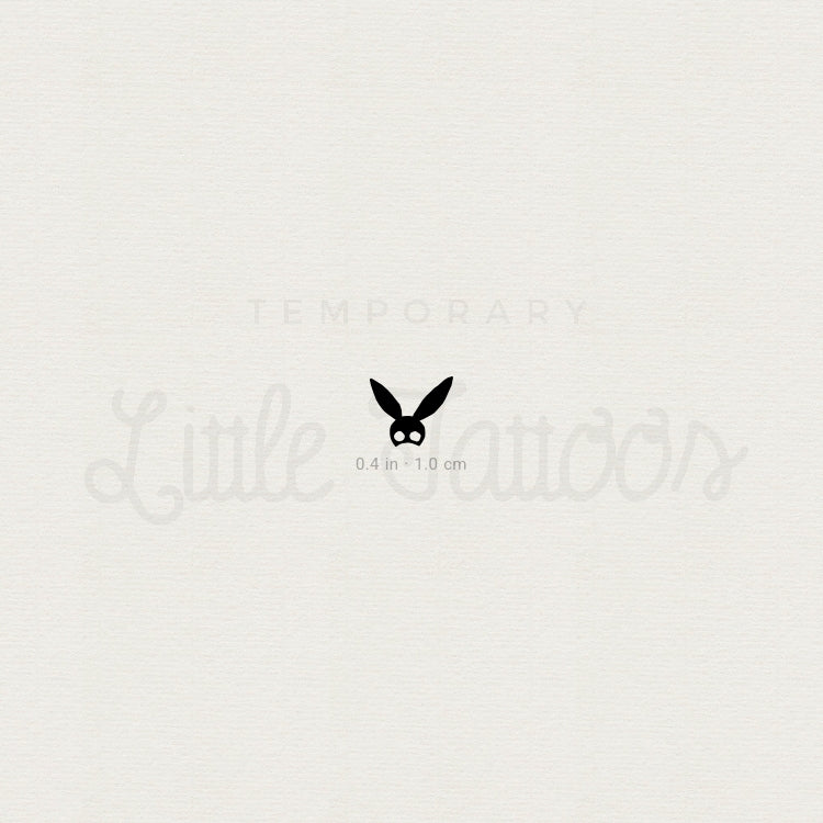 Tiny Bunny Mask Temporary Tattoo - Set of 3