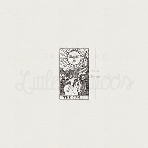 Little The Sun Tarot Card Temporary Tattoo - Set of 3