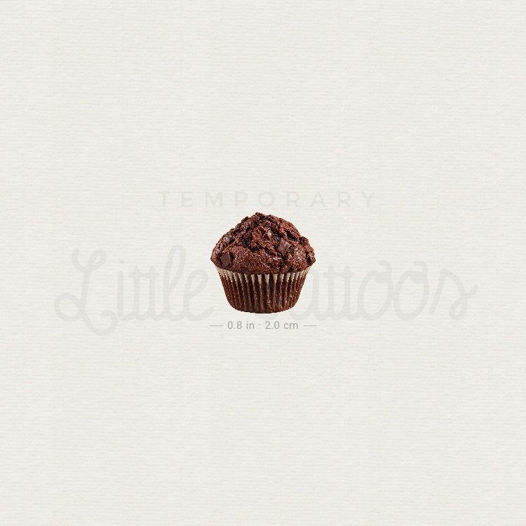 Chocolate Muffin Temporary Tattoo - Set of 3