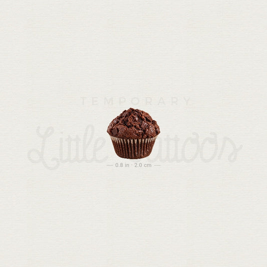 Chocolate Muffin Temporary Tattoo - Set of 3