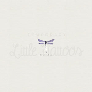 Purple Dragonfly Temporary Tattoo - Set of 3