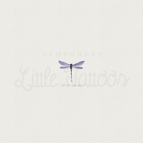 Purple Dragonfly Temporary Tattoo - Set of 3