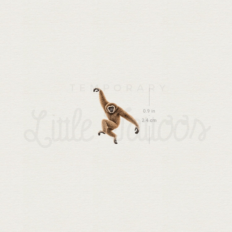 Gibbon Temporary Tattoo - Set of 3