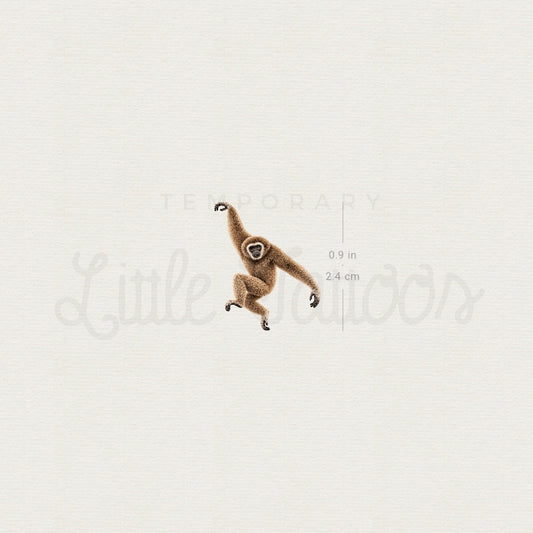 Gibbon Temporary Tattoo - Set of 3