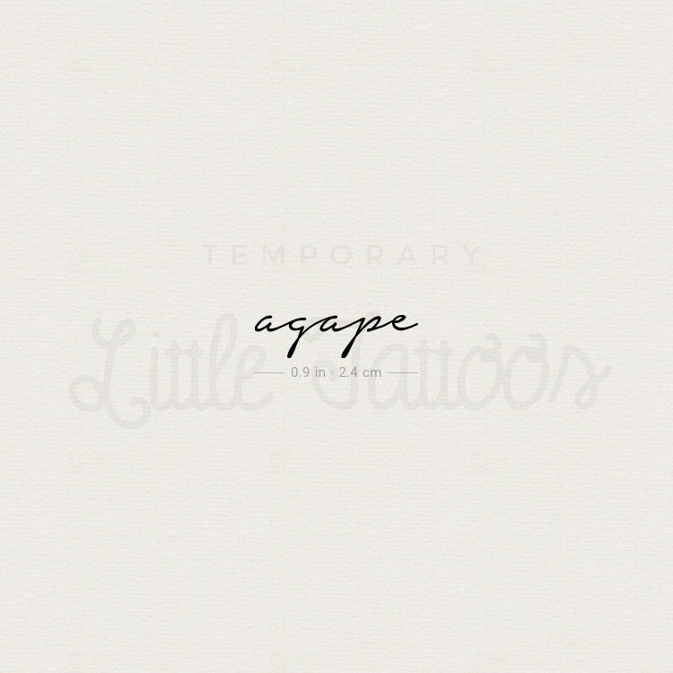 Agape Temporary Tattoo - Set of 3