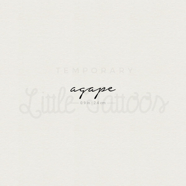 Agape Temporary Tattoo - Set of 3