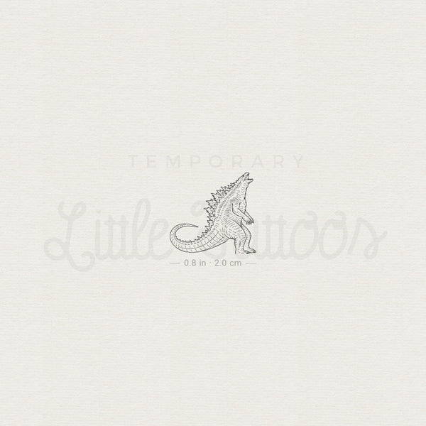 Little Godzilla Temporary Tattoo - Set of 3