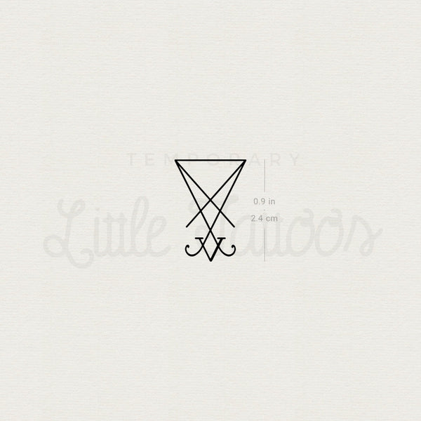 The Sigil Of Lucifer Temporary Tattoo - Set of 3