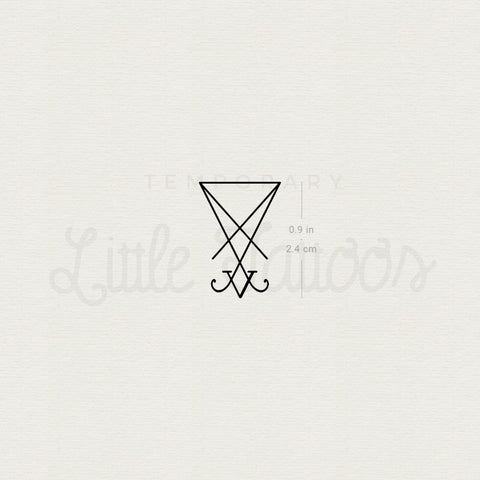 The Sigil Of Lucifer Temporary Tattoo - Set of 3