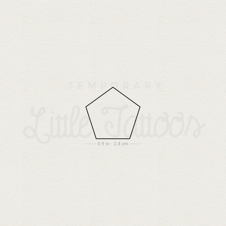 Pentagon Temporary Tattoo - Set of 3