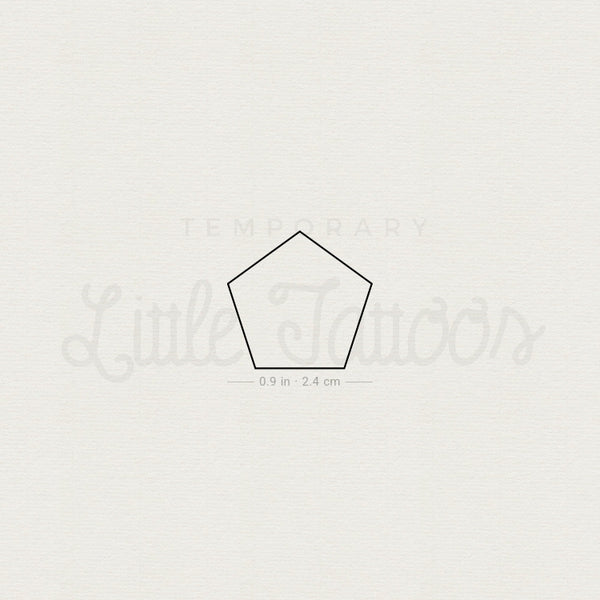 Tatuaje temporal del Pentágono - Juego de 3