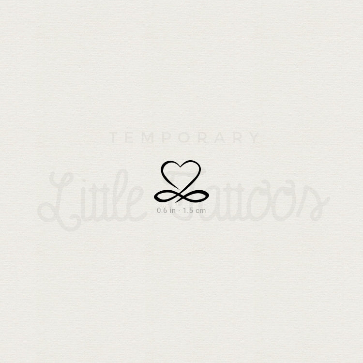 Infinity and Heart Temporary Tattoo - Set of 3