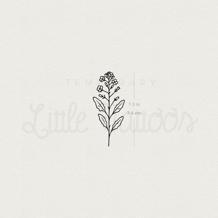 Mustard Plant Temporary Tattoo - Set of 3
