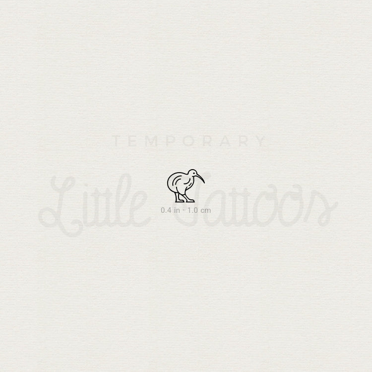 Tiny Kiwi Bird Temporary Tattoo - Set of 3